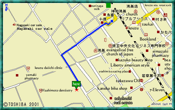 Map from Konosu Station